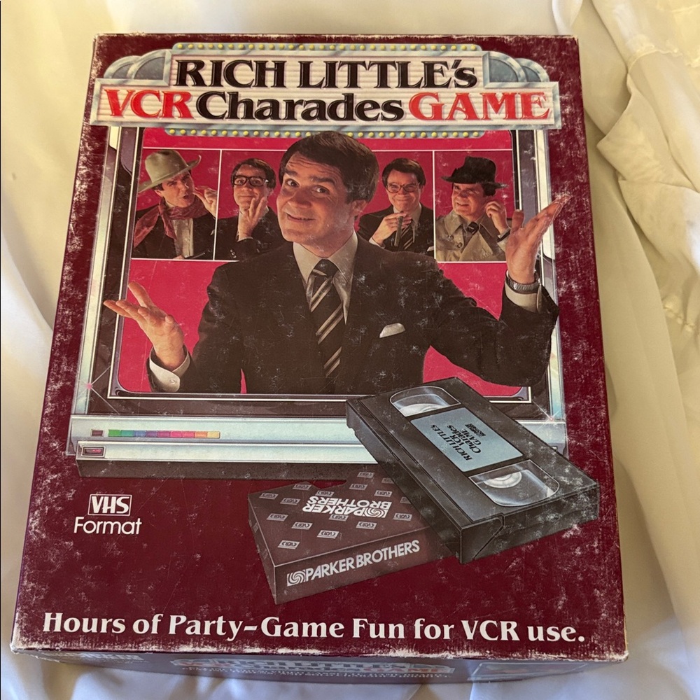 VHS VCR Vintage Board Game Rich Littles Charades w Box 1985 Parker Brothers